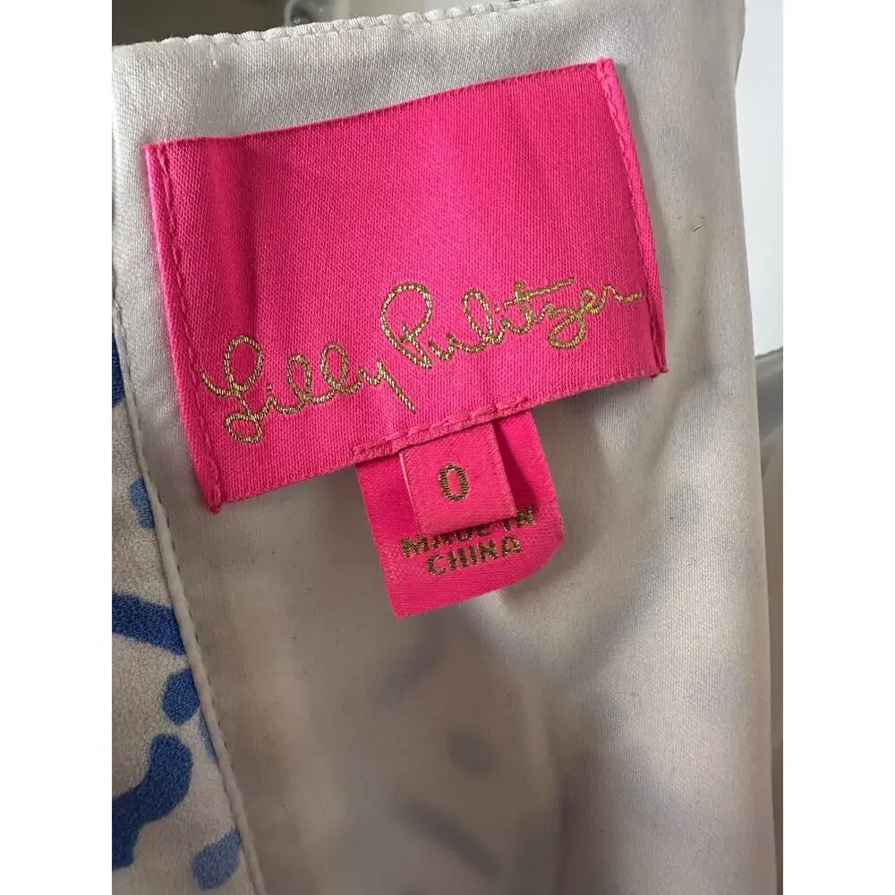 Lilly Pulitzer Sandra Sea Le Vie Cropped Jumpsuit Women's Blue Size 0